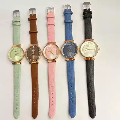 Часы наручные женские Amina кварцевые с мягким ремешком, для девочек-подростков, с датой и временем